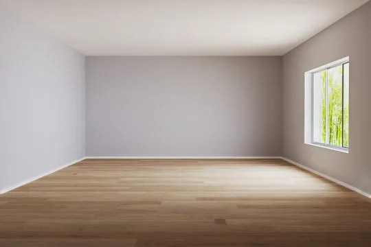 Original empty room before virtual staging