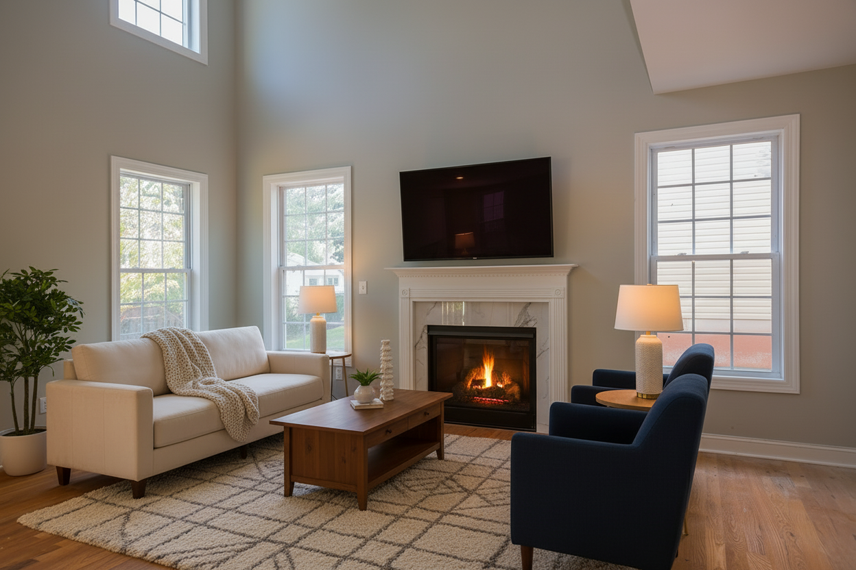 Room with enhanced lighting